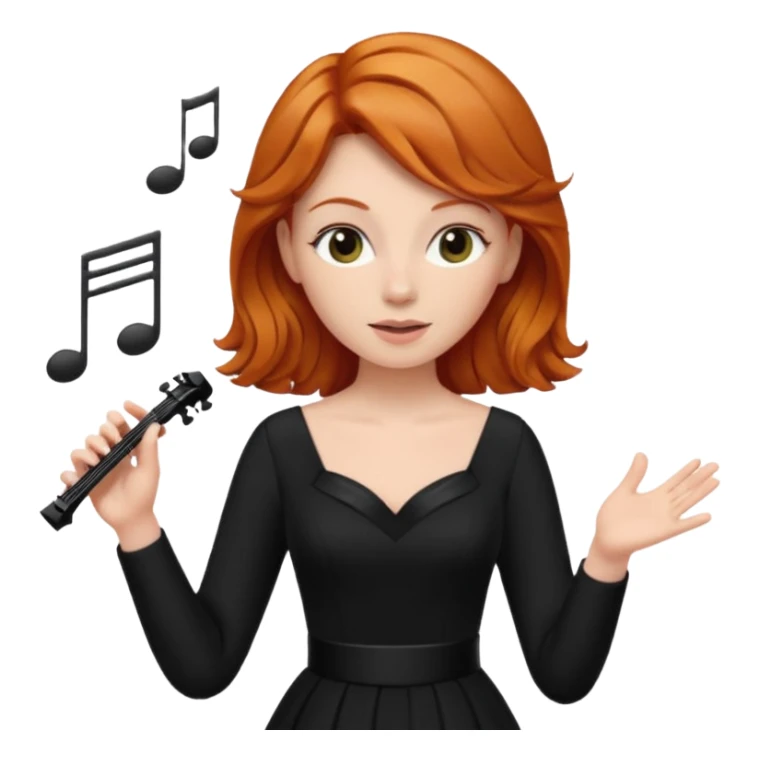 Ginger haired female conducting music sticker