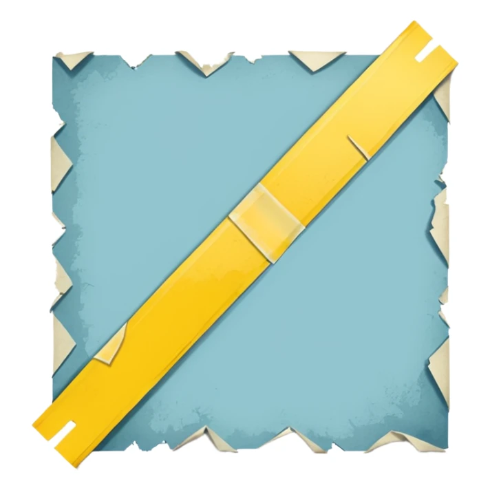 Street Poster + torn corner + yellow tape, Street Advertisements. sticker