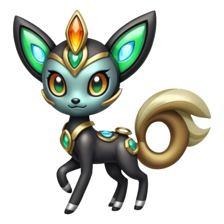 Meloetta-Protogen-hybrid-fusion-Fakémon-creature, full body sticker