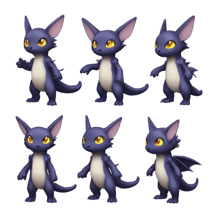 cute cool edgy sharp eldritch ethereal Digimon-Fakemon-animal full body sticker