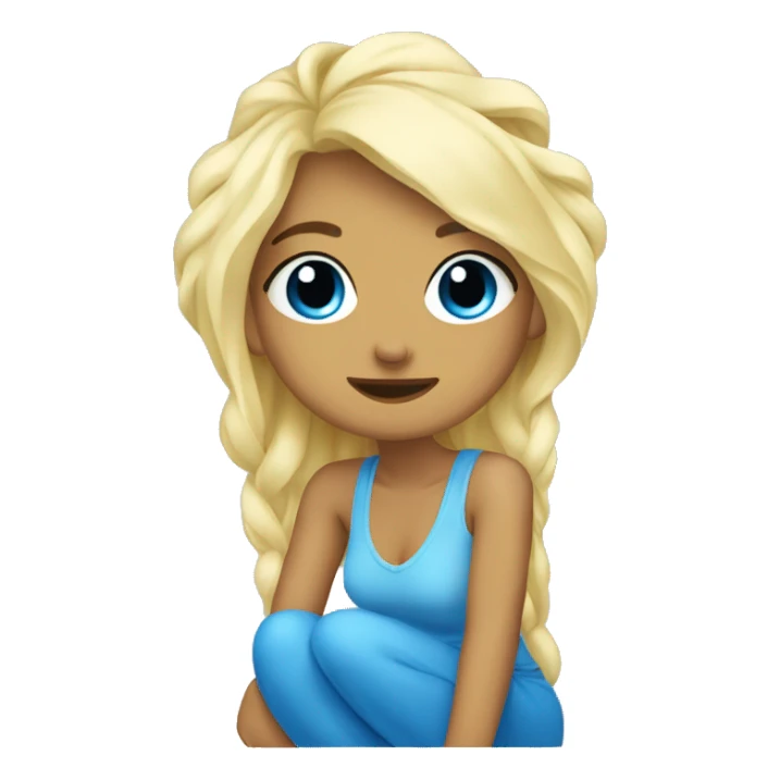 Paytas meditating blue beautiful girl blonde sticker