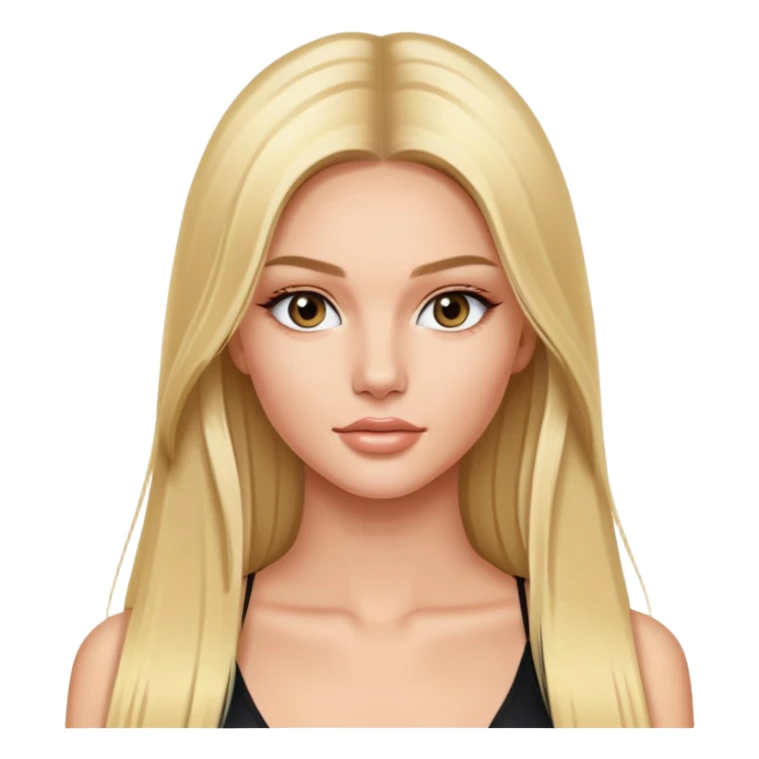 victoria’s secret model with long blond straight hair sticker