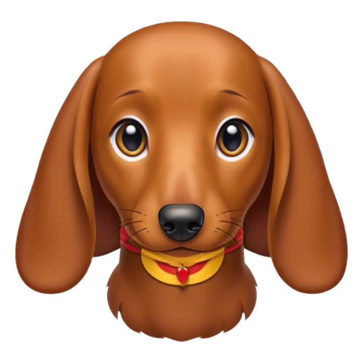 A dachshund with a neck like a turkey’s sticker