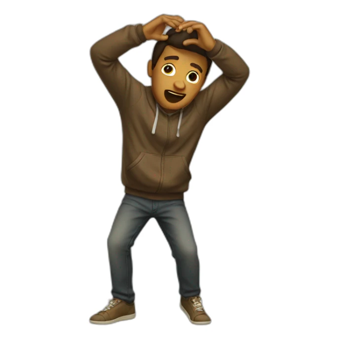 homme qui fait un dab sticker