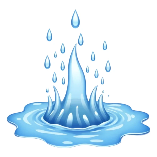 cinematic realistic - a large splashing puddle of water sticker