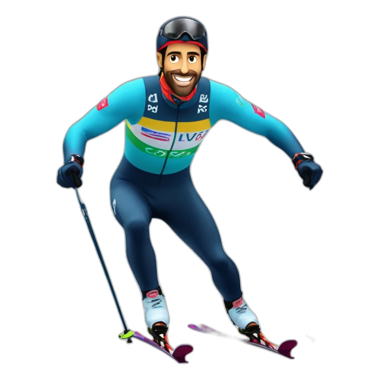 Martin Fourcade crosse country skiing sticker