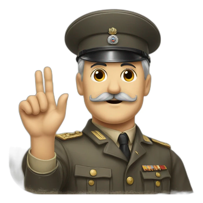 wwii german leader with mustache and raised hand sticker