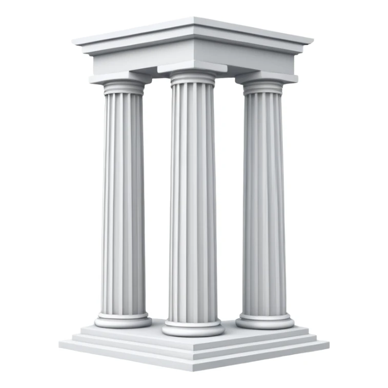 A minimalistic diagram or a set of neat columns and lines arranged logically and symmetrically, without numbers or signatures. sticker