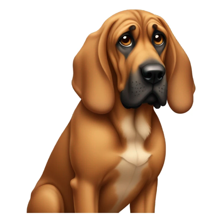1 Incredulous Bloodhound dog full body sticker