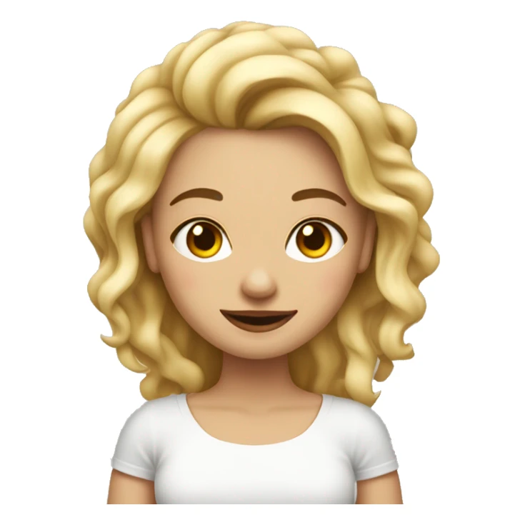 Una mujer rubia con tatuajes tocando la betaria sticker