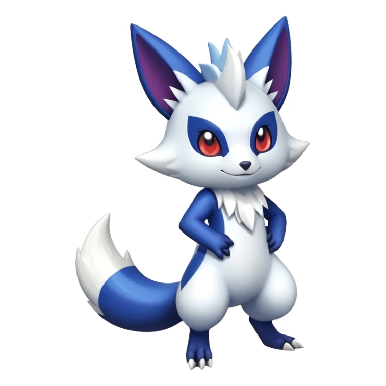 Shiny exotic Zangoose-Meowstic-Fakémon-hybrid-creature (full body)  sticker