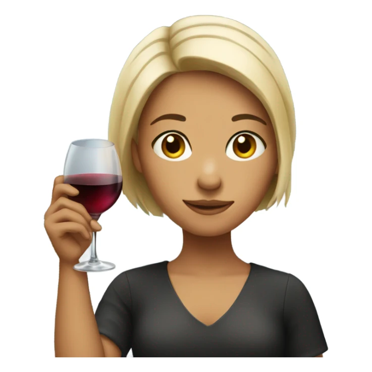 Girl holding wine glass sticker