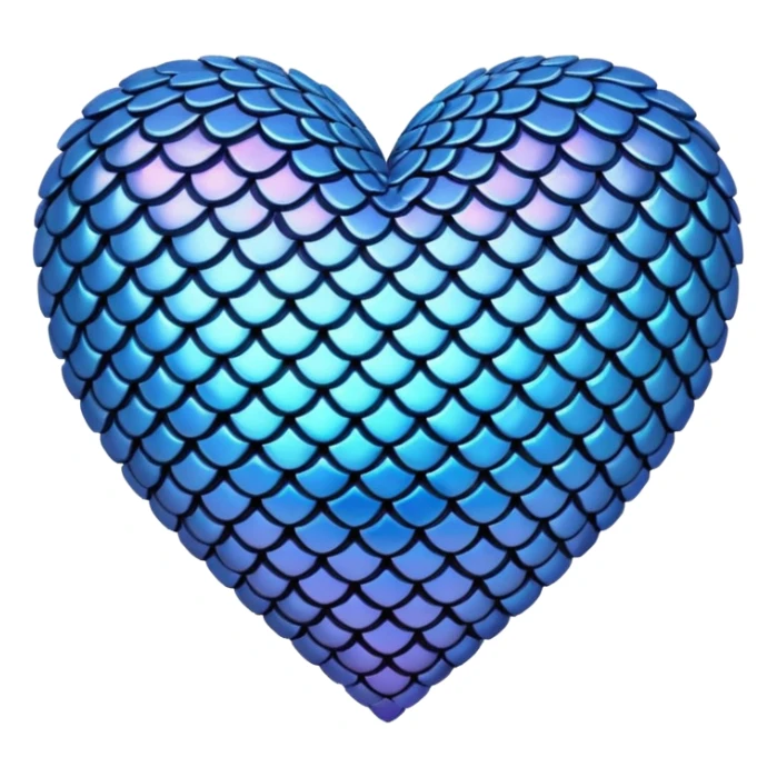 Blue heart with scales sticker