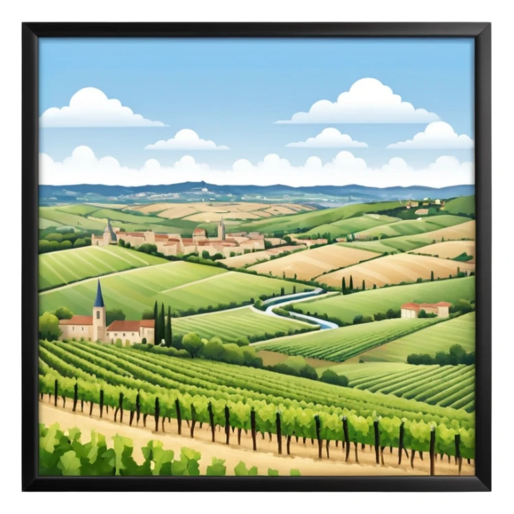 brodeaux aquitaine realistic sticker