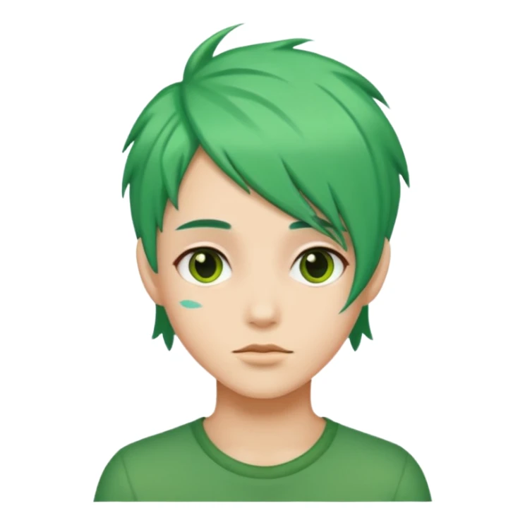 parate de cabelo verde sticker