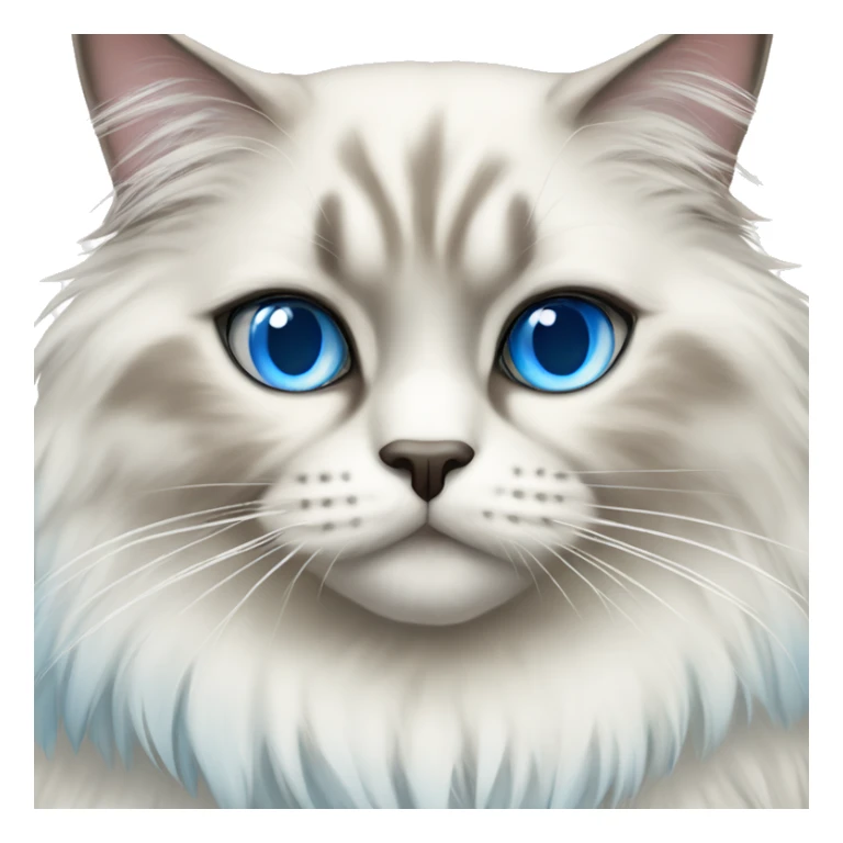 Siberian neva masquerade cat with blue eyes sticker