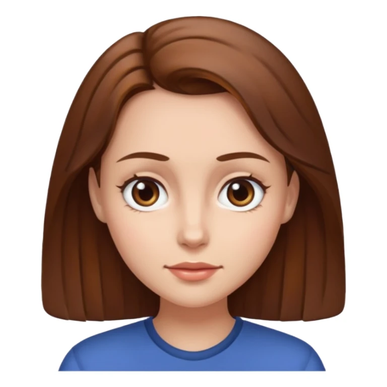Woman with brown hair and an extremely large forehead sticker