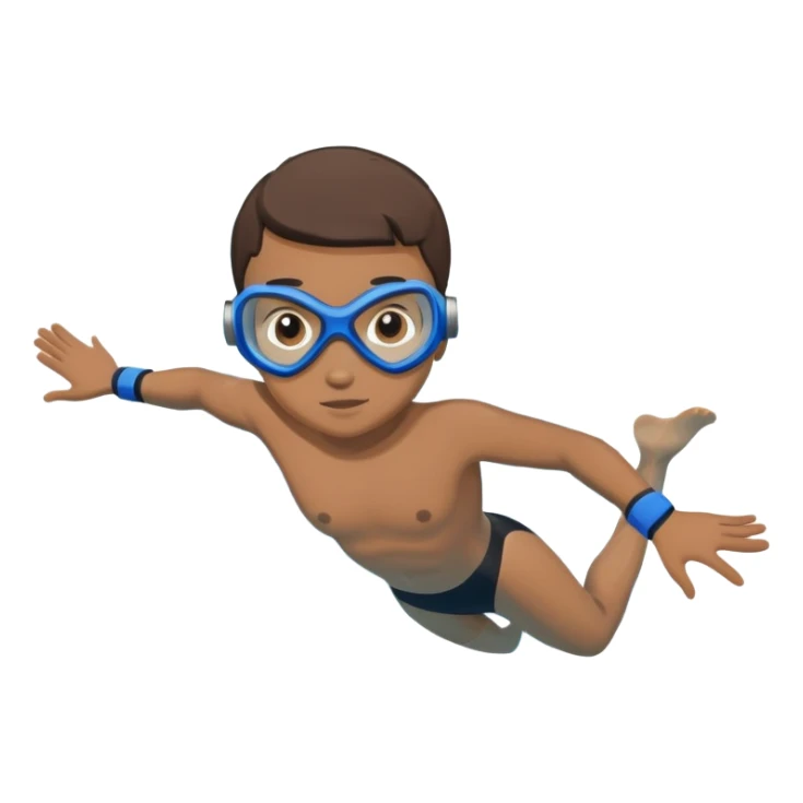 determined pool diver dives into a pool of confidence blue water underneath  sticker