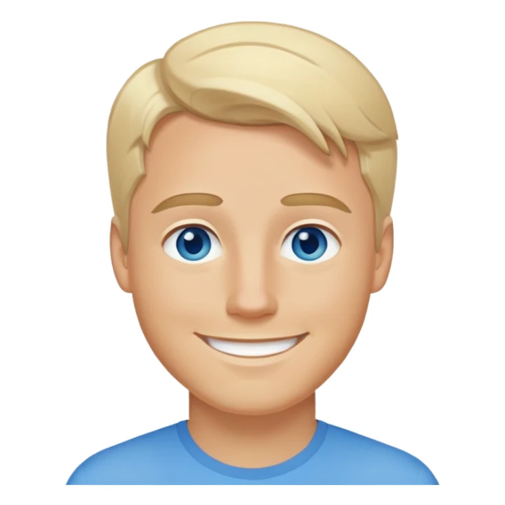 Blonde hair and blue eyes white guy sexy pose sfw sticker