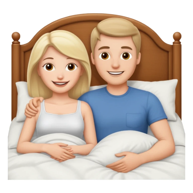White man and white woman in bed together  sticker