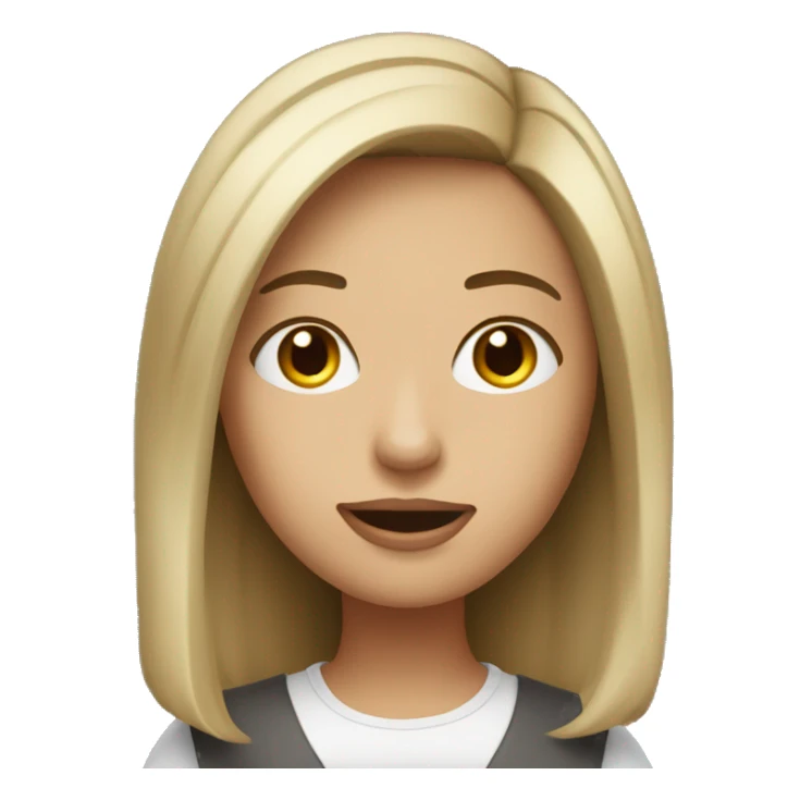 A women that’s brunette with blonde highlights that sings  sticker