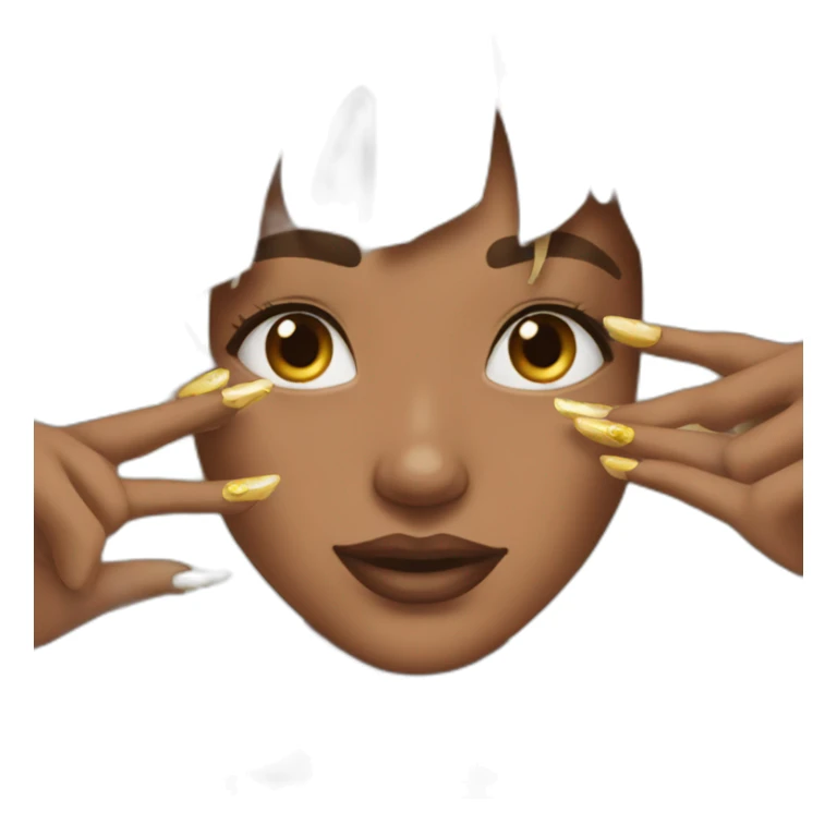 woman who does these nails and her hair sticker