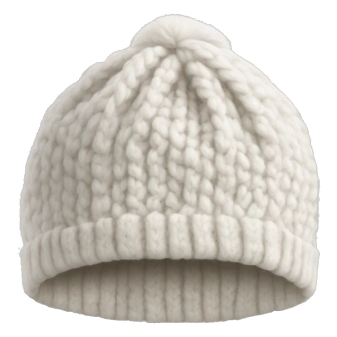 white knitted wool cap piece of clothing sticker