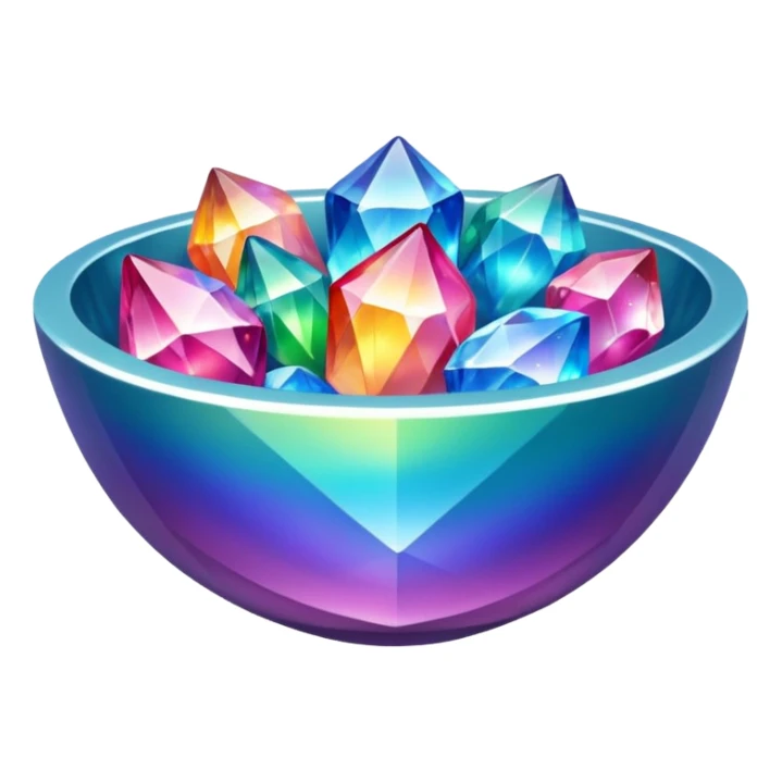 a bowl of colorful blinged crystal sticker