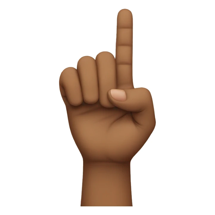 Person holding up 1 finger  sticker