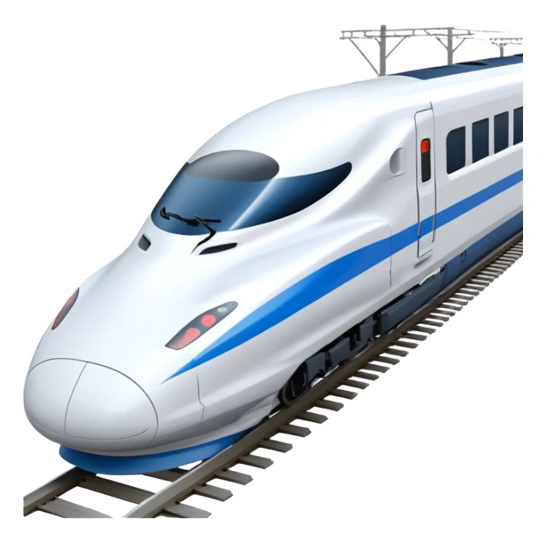 High-Speed Train (Shinkansen) - JR East (Model Year: 2021) (Iconic colour: White with blue) sticker