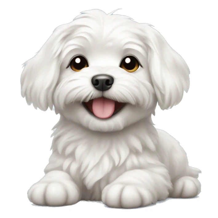 a happy Maltese puppy sticker