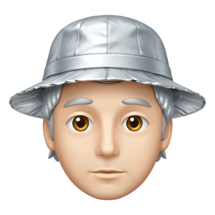 a man with aluhut für verschwörungstheorien sticker