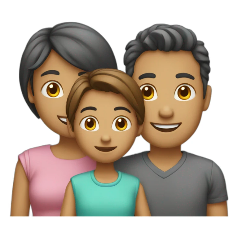 family of 5 persons sticker