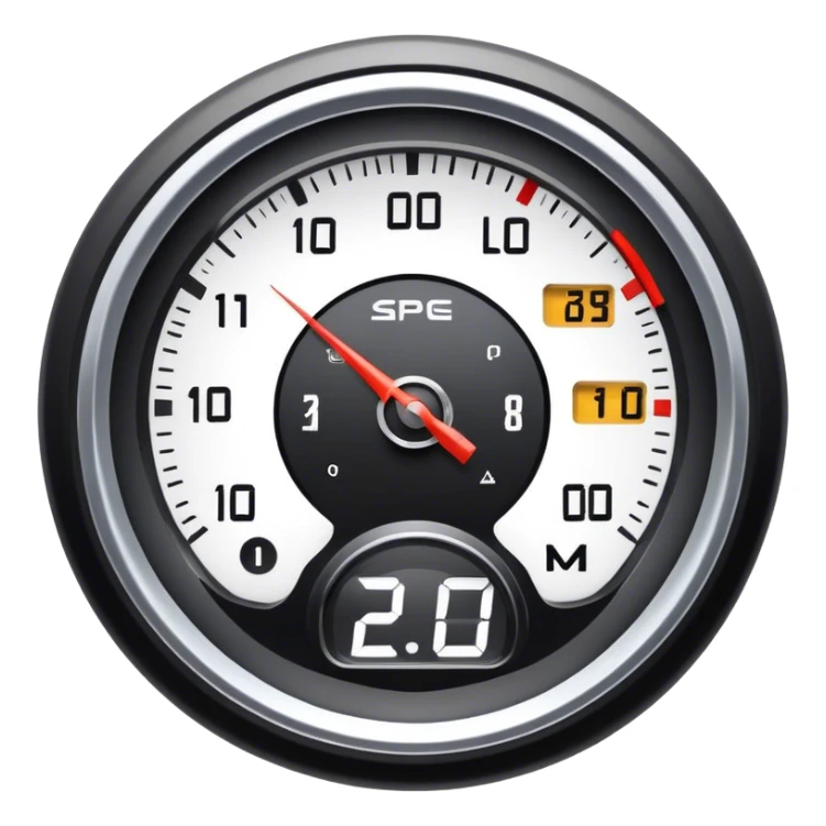 An icon showing a racing game interface, inspired by Grand Turismo. The design features a garage with a selection of high-performance cars, along with race track visuals in the background. Speedometer, lap timer, and other HUD elements add to the excitement. Transparent background sticker