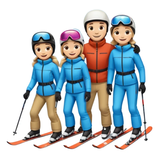 A Family skiën  sticker