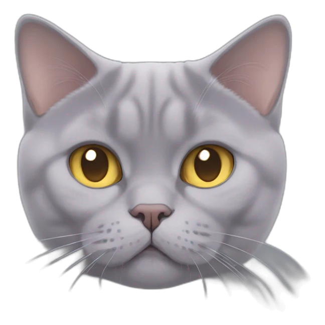 lilac british shorthair golden eyes pooping sticker