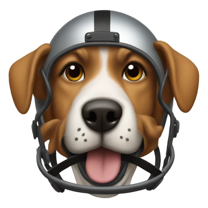 Dog in a football helmet sticker