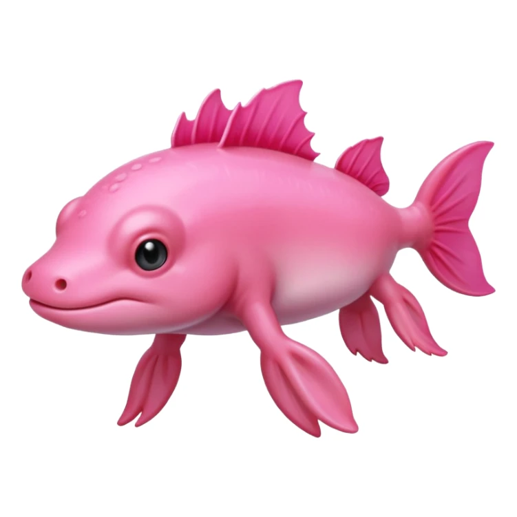 pink axolotl, exotic animal sticker