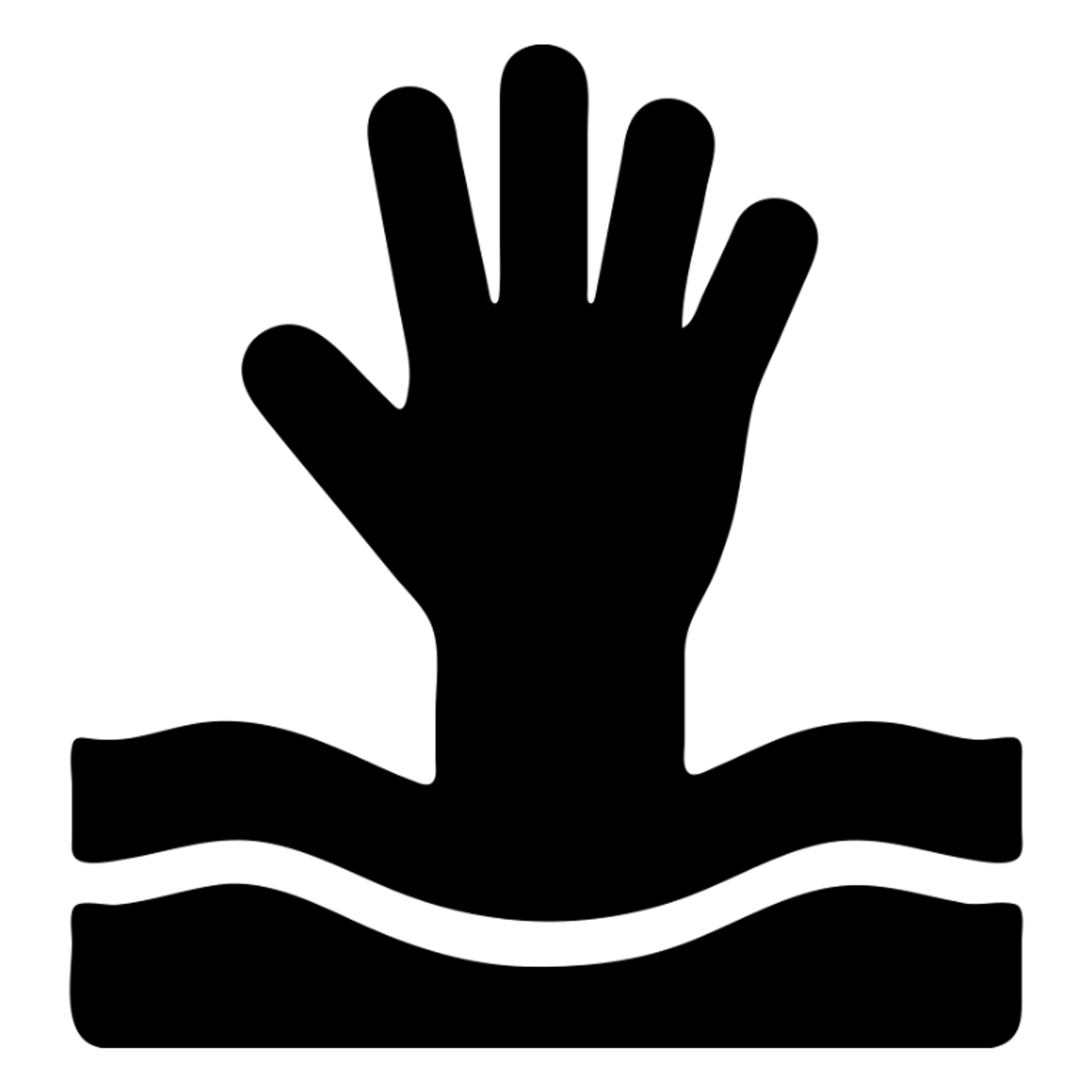 hand sinking in quicksand sticker