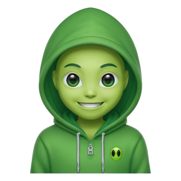a portrait of aliens wear hoodies sticker