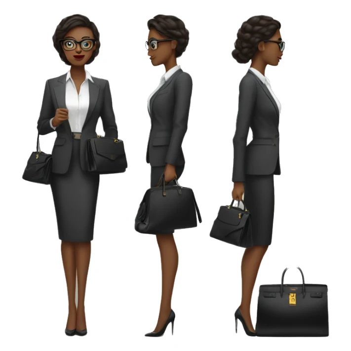 Business girl with YSL bag  sticker