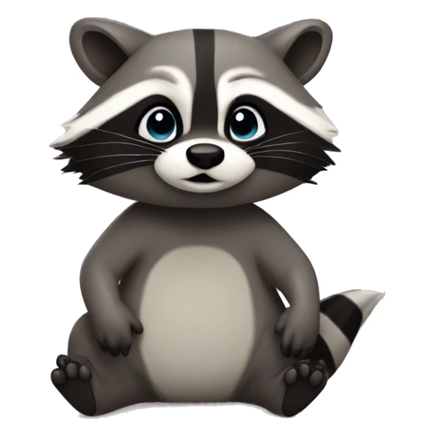 Raccoon in love sticker