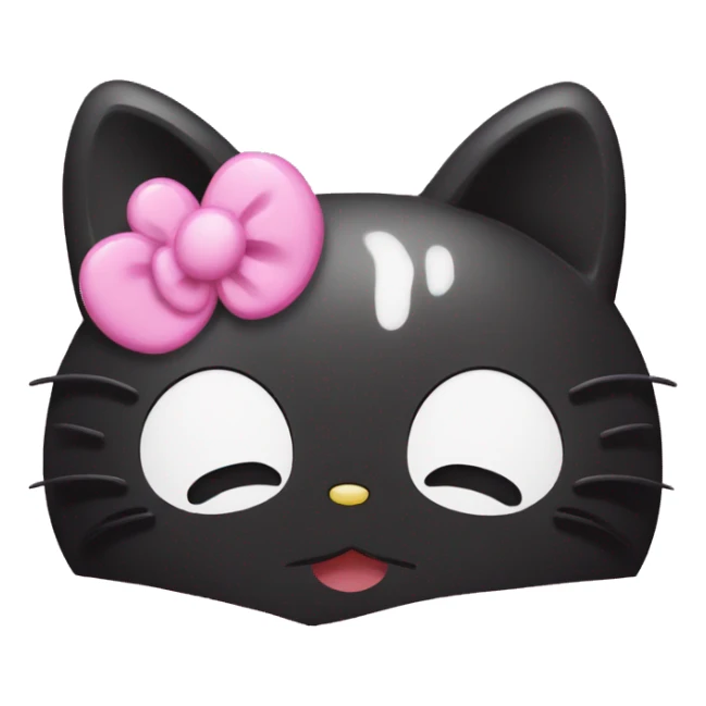 Hello Kitty y kuromi dándose un abrazo  sticker