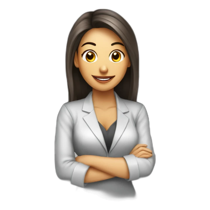 Mujer sexy trabajando en una oficina bancaria sticker