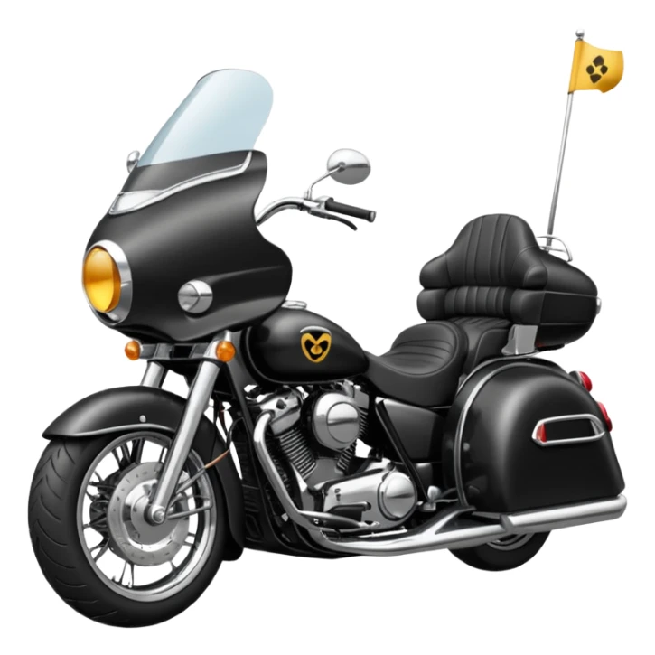 a motorcycle with a sidecar attached to the side  sticker