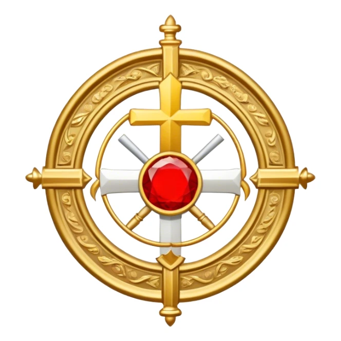 Pope's emblem with a touch of red sticker