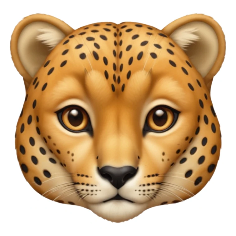 cheetah giving kiss face sticker