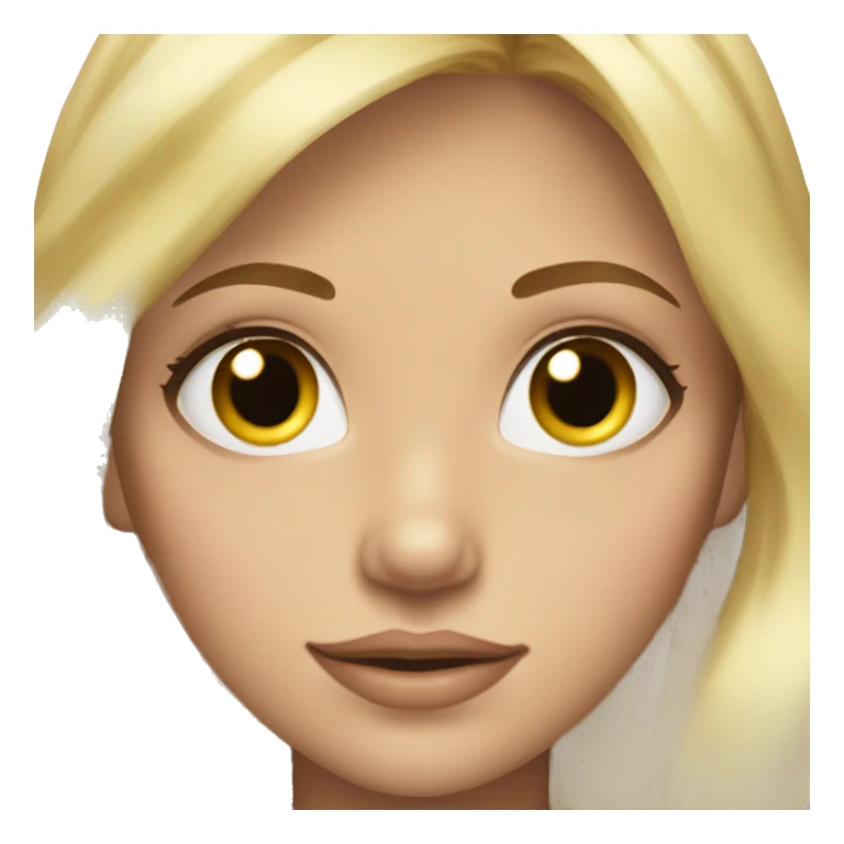 Blond hair big lashes pretty girl sticker