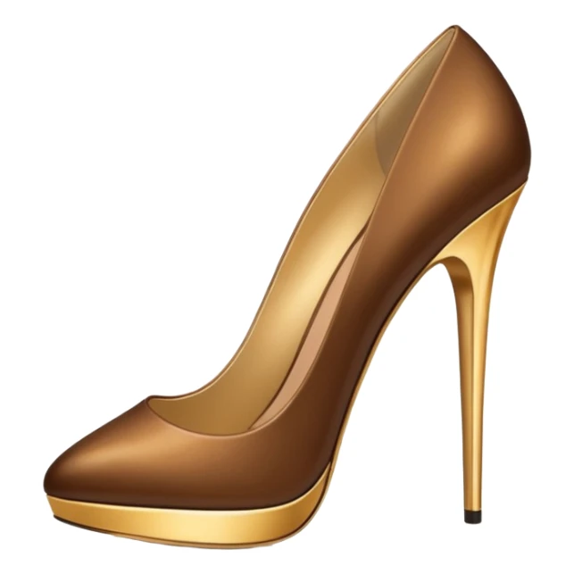 Metallic 24k gold and mocha brown womens shoes sticker