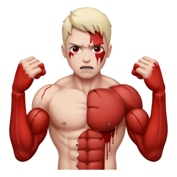 knee torn to the blood sticker